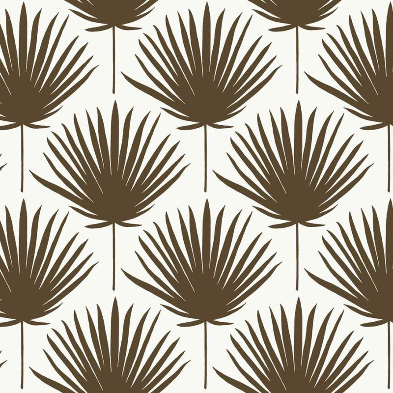 WTK21506 Vibrant Palm Grasscloth The Keys Chocolate Wallpaper by Today Interiors