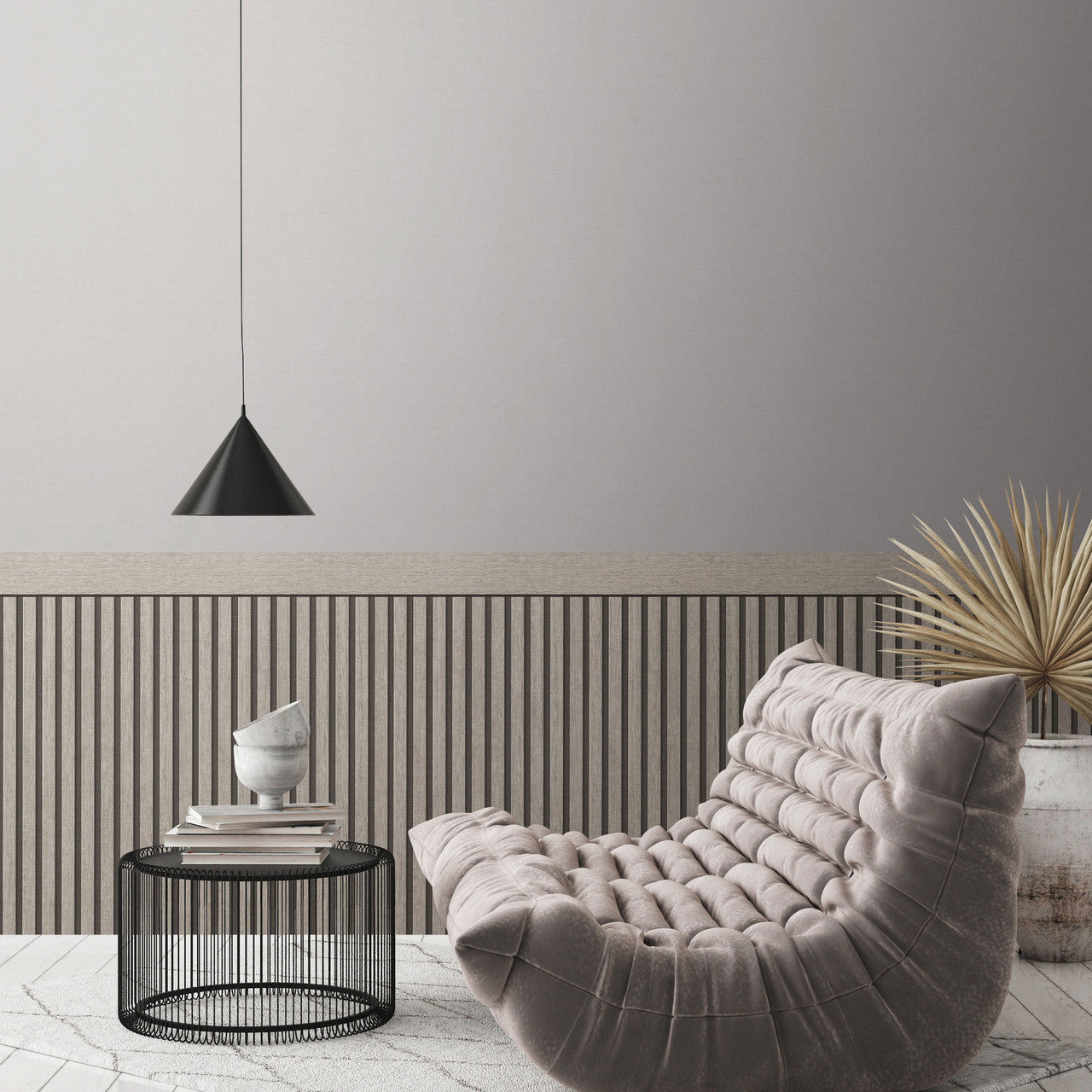 WW22225 The Woods and Wicker Silver Grey Wallpaper By Galerie