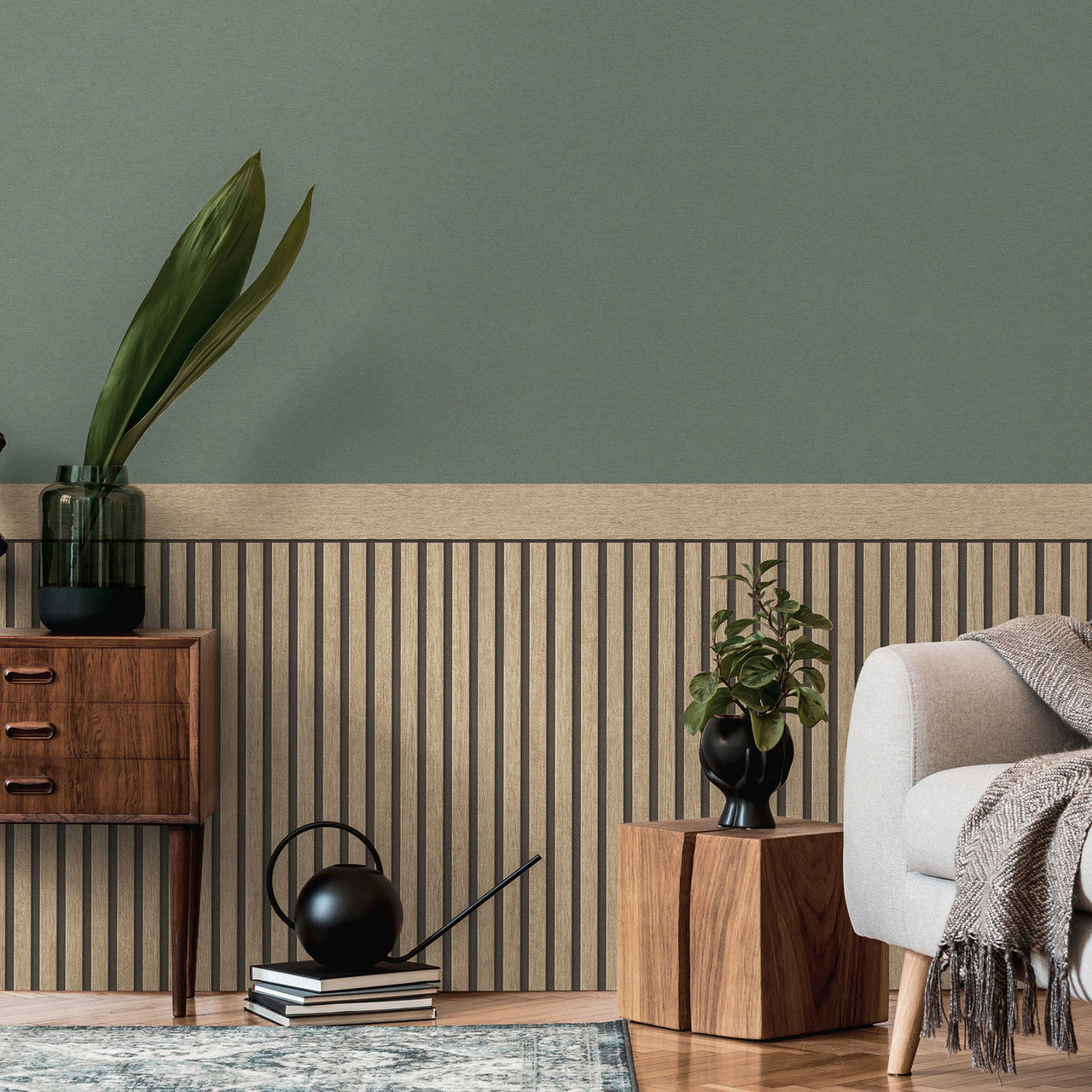 WW22226 The Woods and Wicker Bronze Brown Wallpaper By Galerie