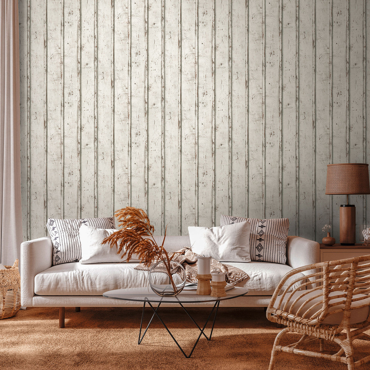 WW22233 The Woods and Wicker Silver Grey Wallpaper By Galerie