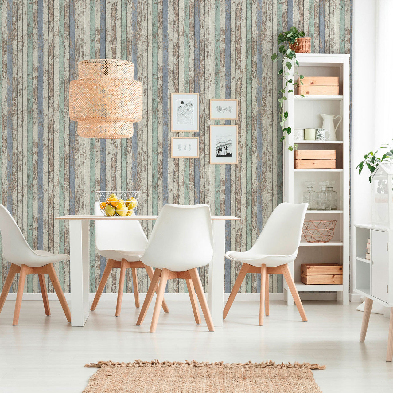 WW22234 The Woods and Wicker Multi-coloured Wallpaper By Galerie