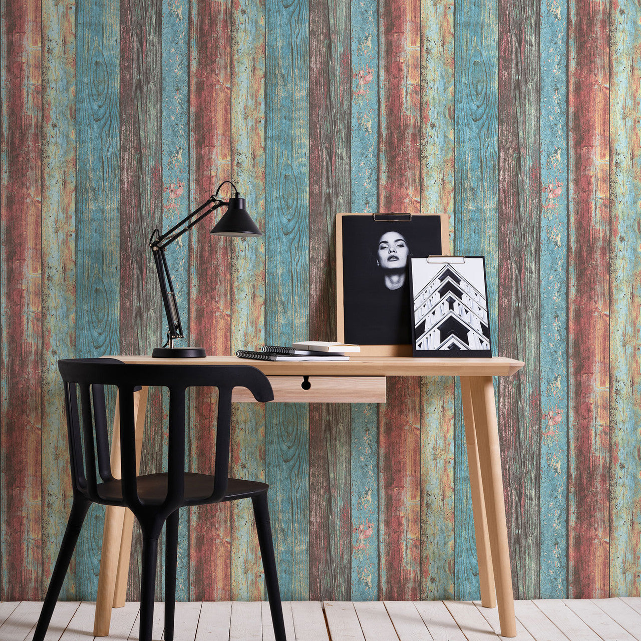 WW22235 The Woods and Wicker Multi-coloured Wallpaper By Galerie