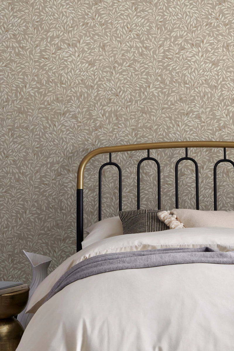 118264 Ditsy Leaf Neutral Wallpaper by Next