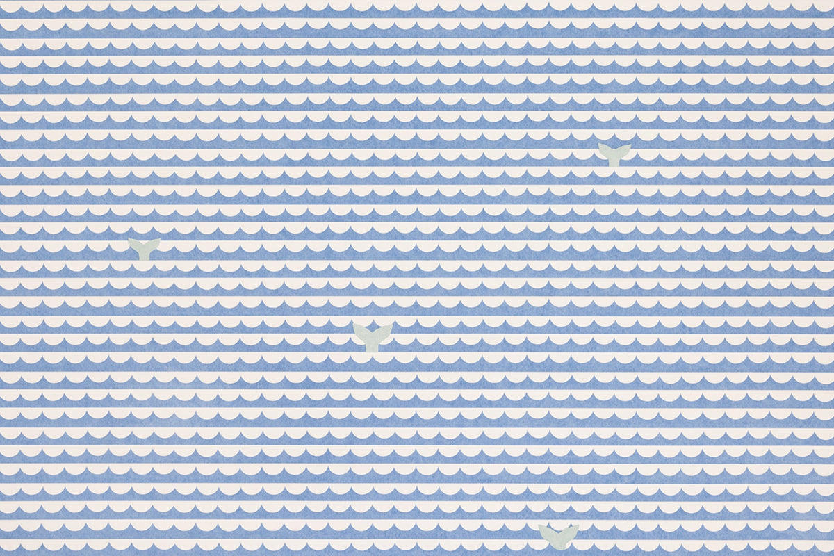 We Sailed Away Cobalt Wallpaper by Christopher Farr Cloth