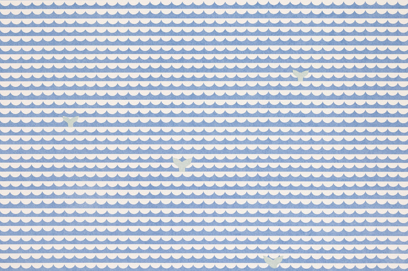 We Sailed Away Cobalt Wallpaper by Christopher Farr Cloth