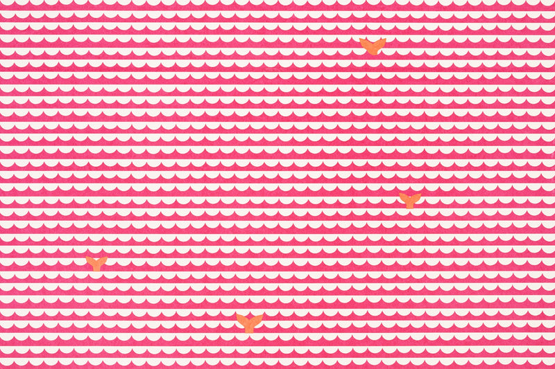 We Sailed Away Fuchsia Wallpaper by Christopher Farr Cloth
