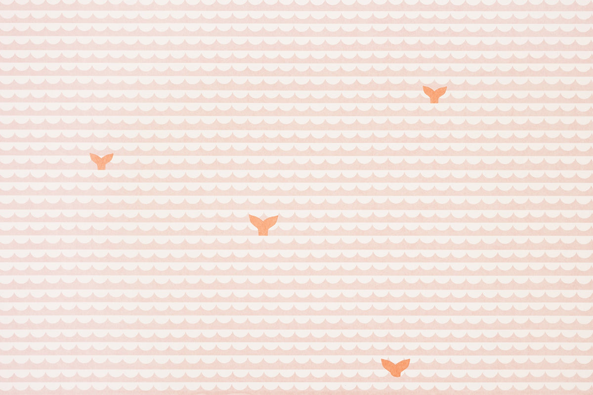 We Sailed Away Guava Wallpaper by Christopher Farr Cloth