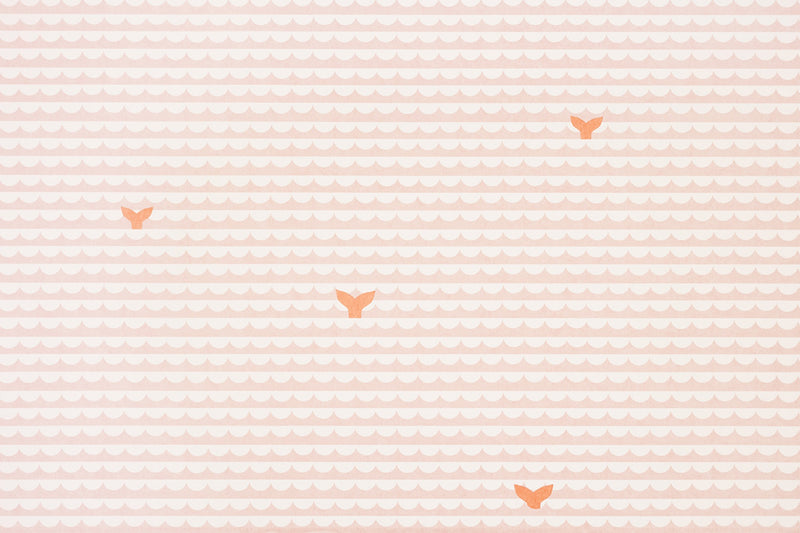 We Sailed Away Guava Wallpaper by Christopher Farr Cloth