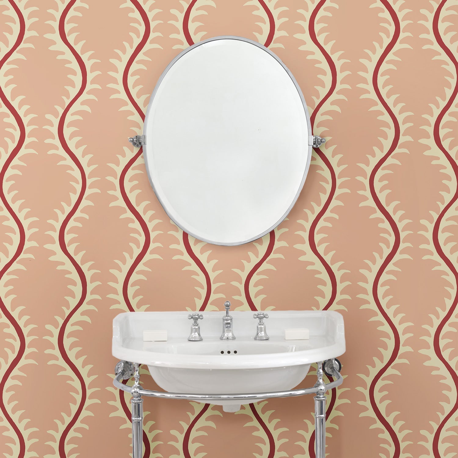 LW096/005 Helter Skelter Lipstick Wallpaper by Linwood