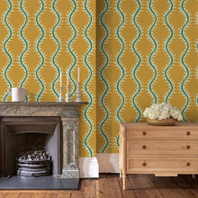 Helter Skelter Saffron Wallpaper by Linwood