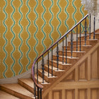 Helter Skelter Saffron Wallpaper by Linwood