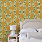 Helter Skelter Saffron Wallpaper by Linwood