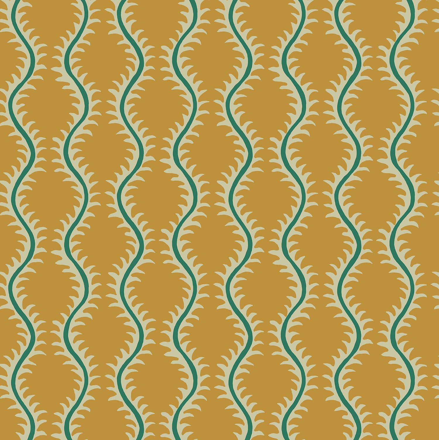 LW096/007 Helter Skelter Saffron Wallpaper by Linwood
