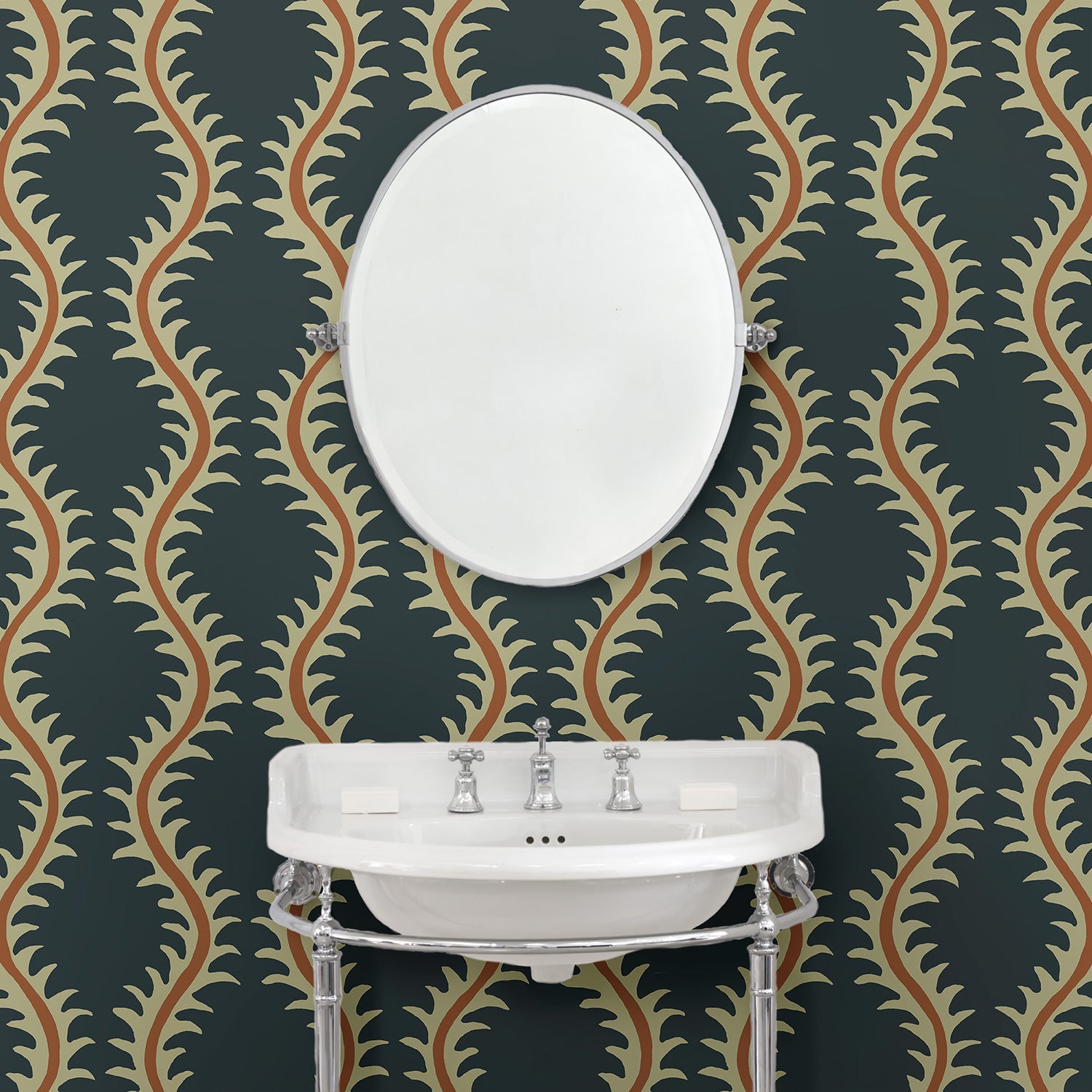LW096/008 Helter Skelter Ink Wallpaper by Linwood