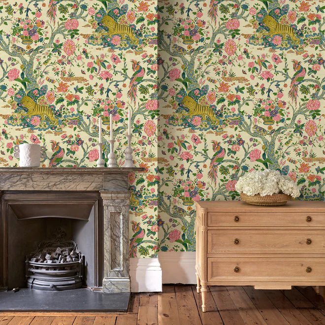 LW094/001 Wild Rainbow Wallpaper by Linwood
