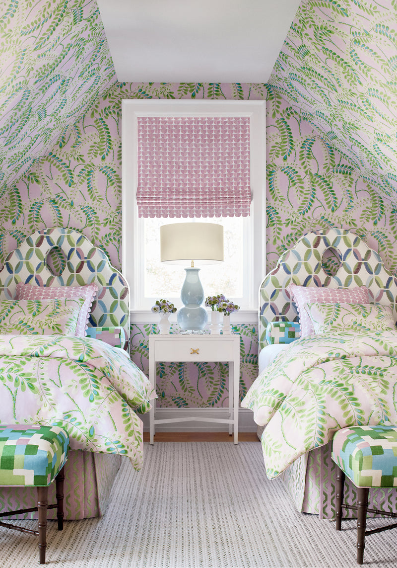 Augusta Blue and Green Wanderlust Wallpaper by Thibaut | T45038
