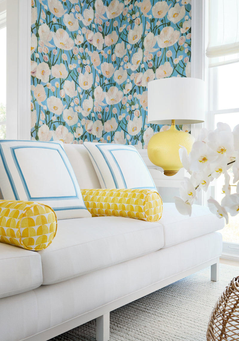 Tivoli Seashell Pink Wanderlust Wallpaper by Thibaut | T45015