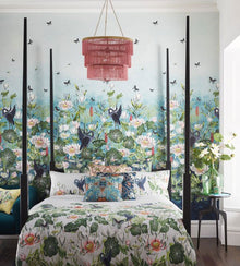 Banner Waterlily Botanical Wonders Wedgwood Wallpaper by Clarke & Clarke