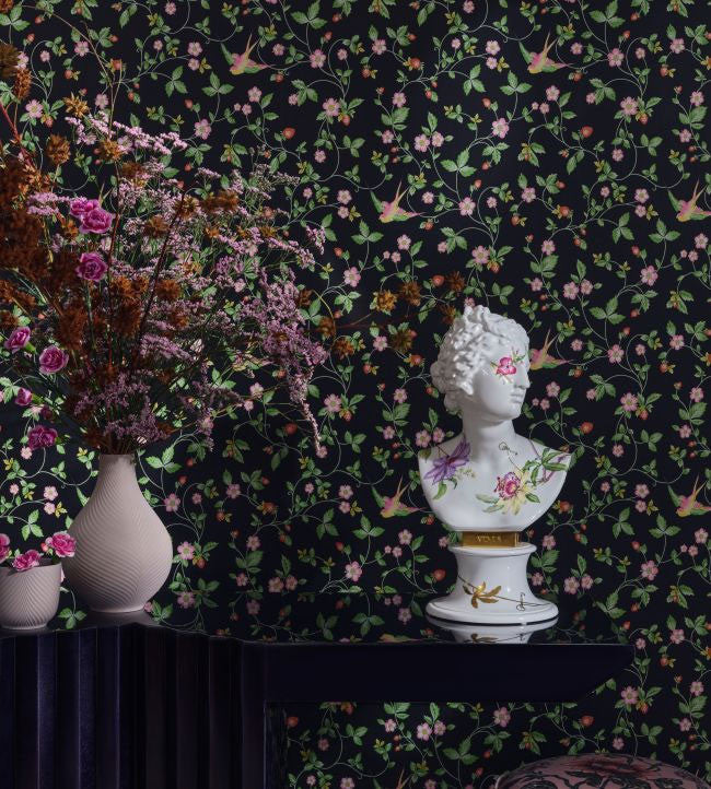 Wild Strawberry Botanical Wonders Wedgwood Wallpaper by Clarke & Clarke