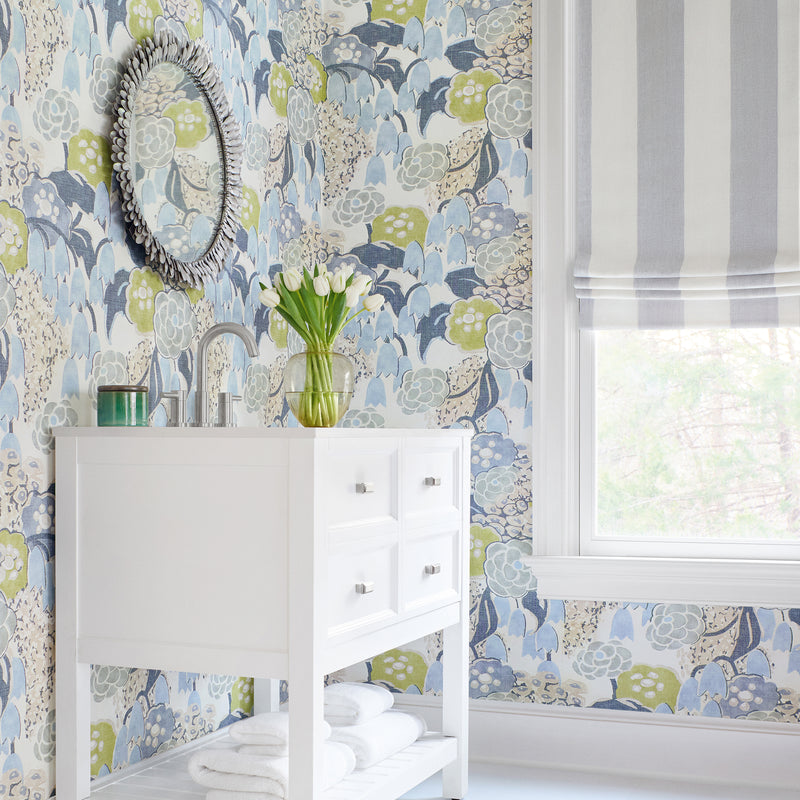 Laura Willow Tree Sage and Gold Wallpaper by Anna French | AT23102