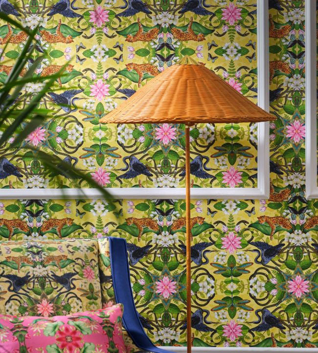 Wonderlust Tea Story Botanical Wonders Wedgwood Wallpaper by Clarke & Clarke