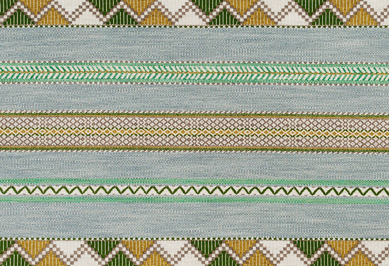 Woven Ribbon Aqua fabric by Christopher Farr Cloth