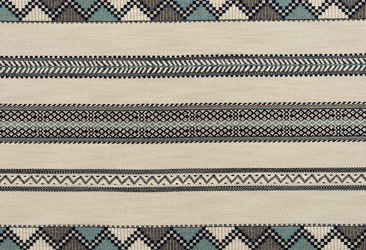 Woven Ribbon Indigo fabric by Christopher Farr Cloth