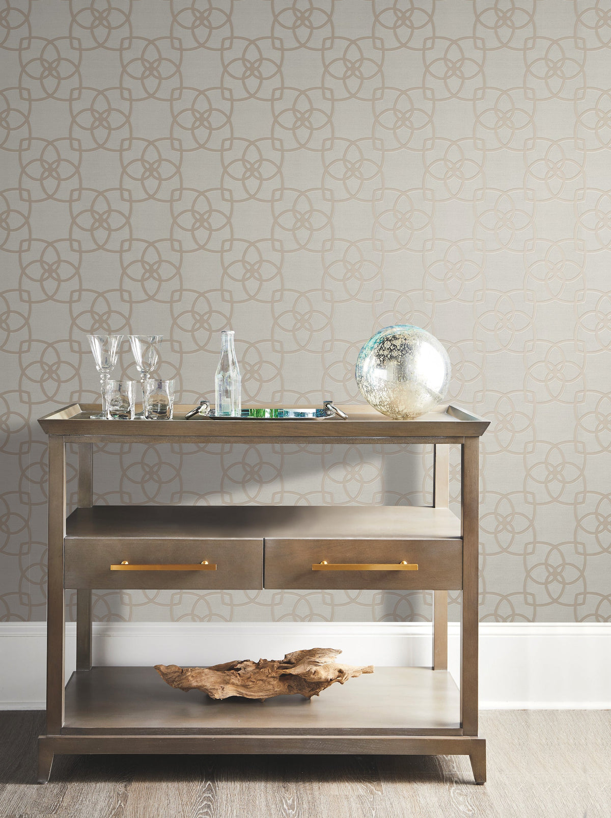 Y6200203 Serendipity Light Grey & Light Brown Dazzling Dimensions Wallpaper by York Wallcoverings