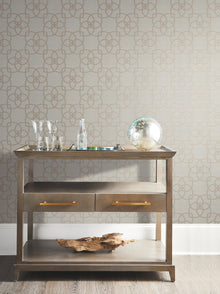 Y6200203 Serendipity Light Grey & Light Brown Dazzling Dimensions Wallpaper by York Wallcoverings