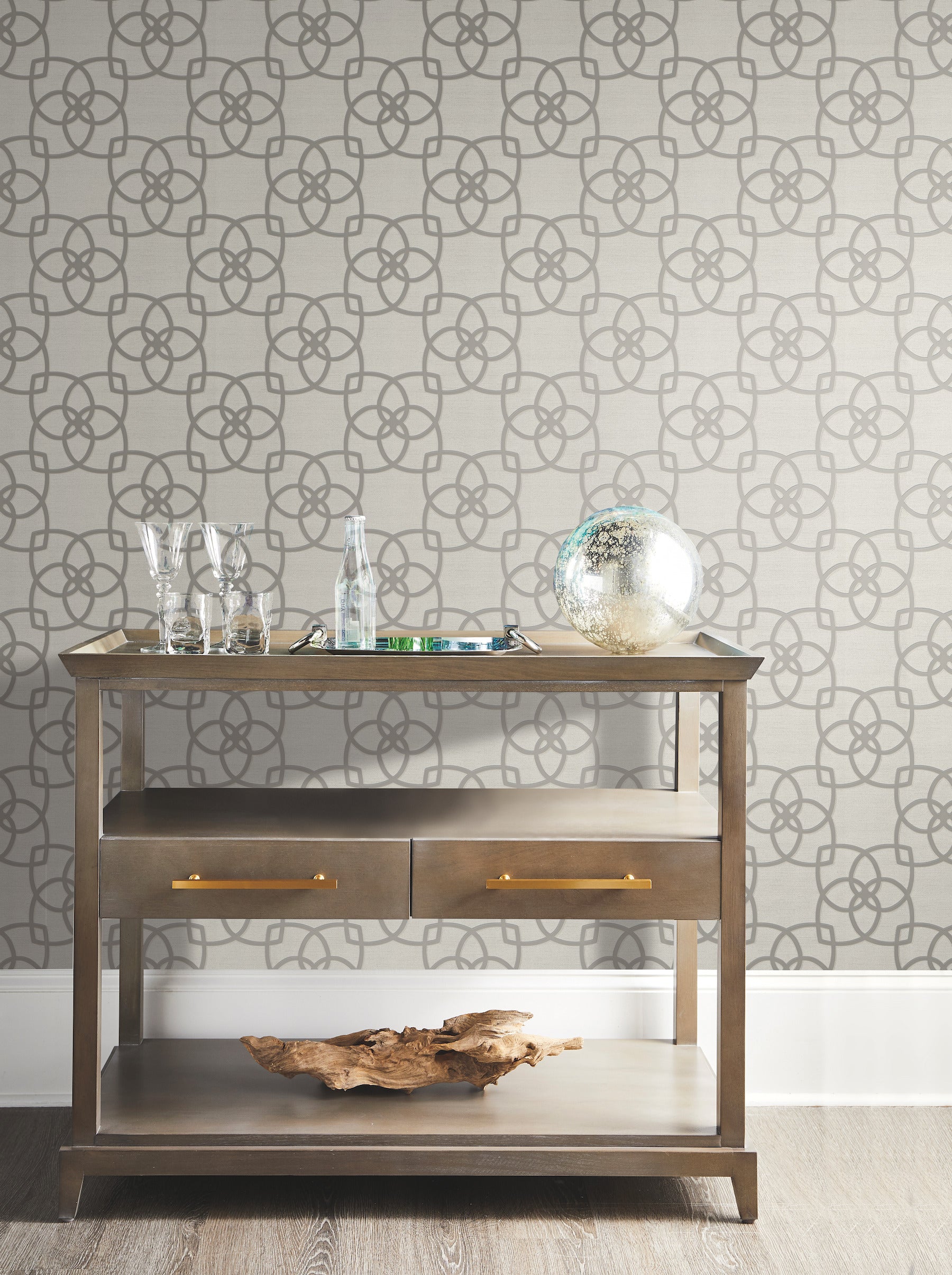 Y6200205 Serendipity Pale Grey Metallic Dazzling Dimensions Wallpaper by York Wallcoverings