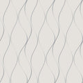 Wavy Stripe Off White Silver Metallic Dazzling Dimensions Wallpaper by York Wallcoverings