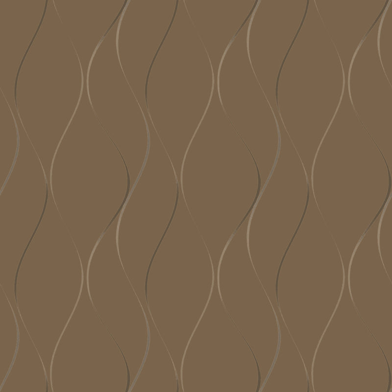 Y6201406 Wavy Stripe Tan Metallic Dazzling Dimensions Wallpaper by York Wallcoverings