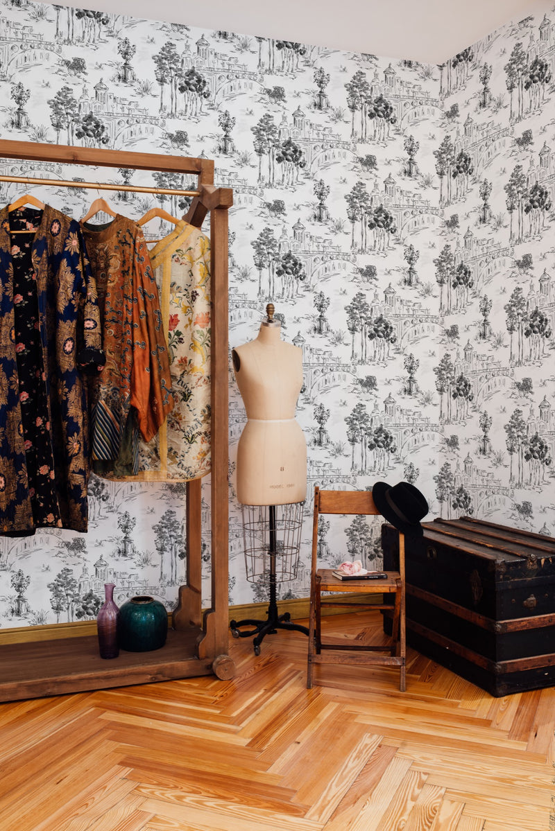 YSP0011 Paisaje Negro Toscana Wallpaper by Coordonné - room