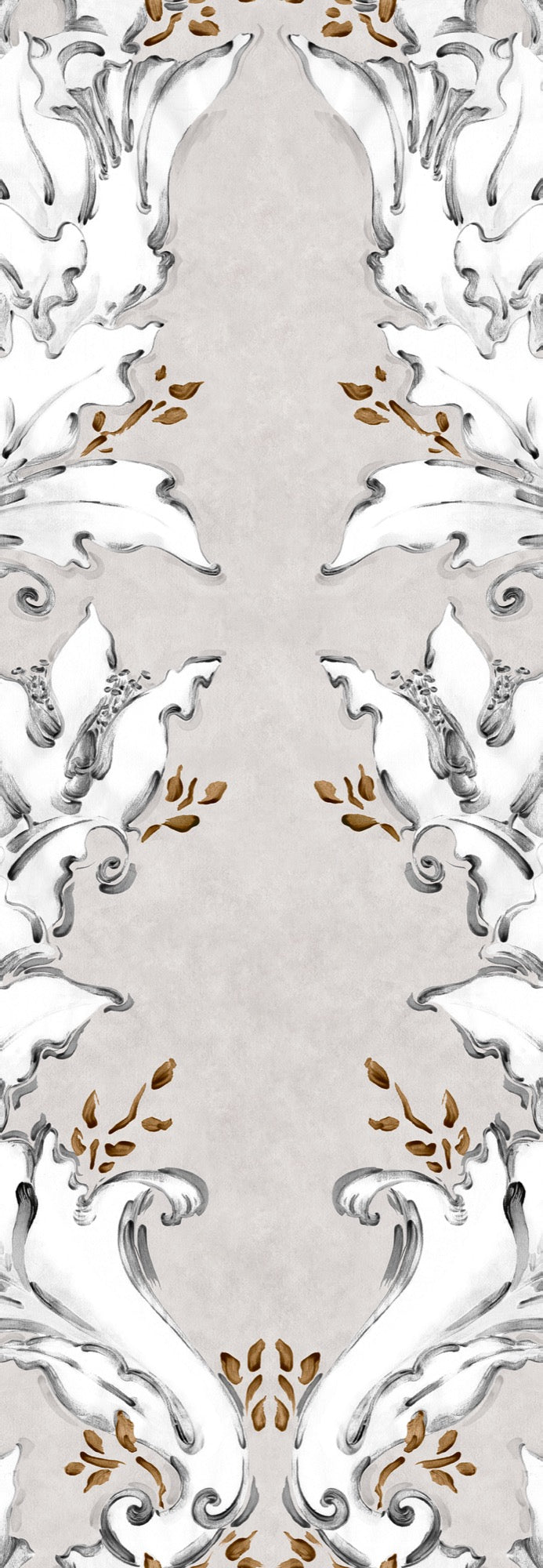 YSP0017 Ornamental Plata Toscana Wallpaper by Coordonné - flat