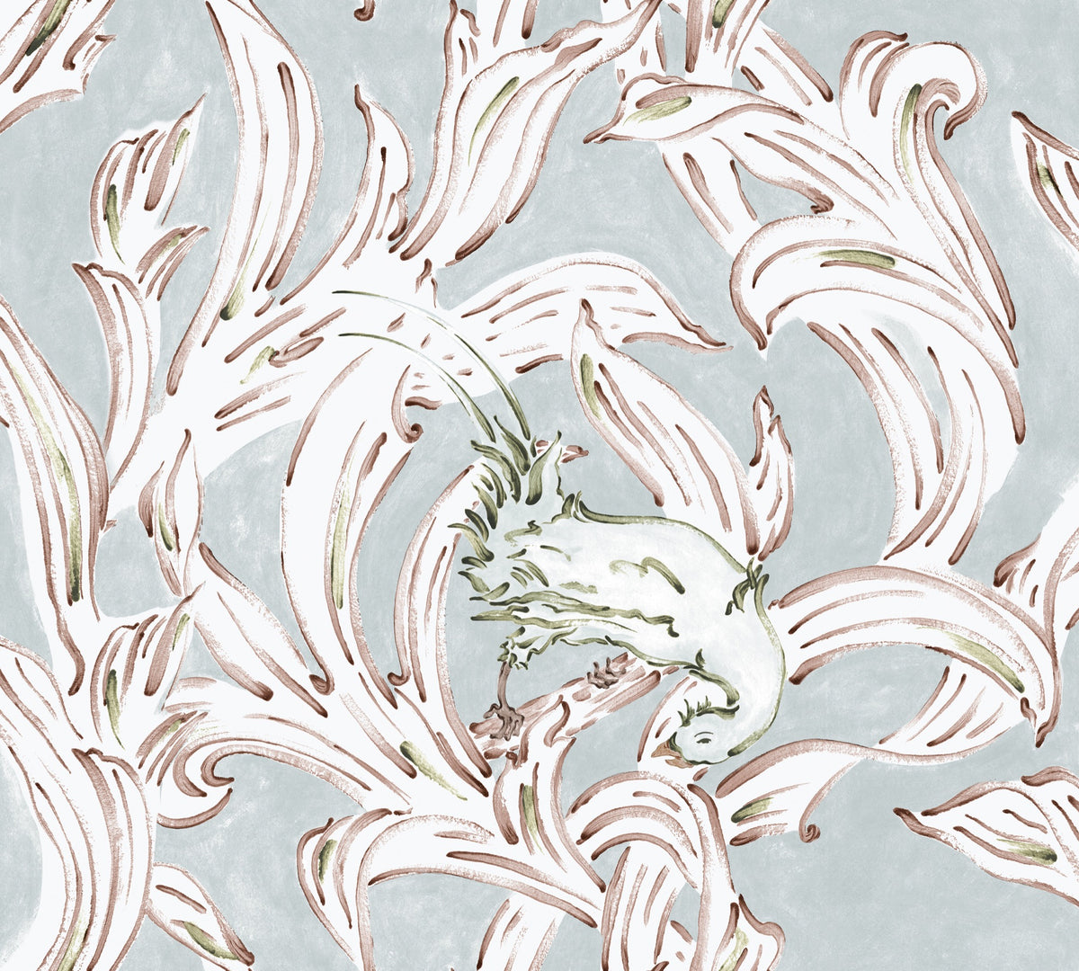 YSP0102 Exótico Celadon Indiano Wallpaper by Coordonné - flat