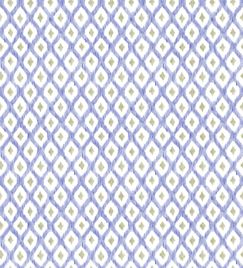 YSP0121 Animal Print Indigo Indiano Wallpaper by Coordonné - flat
