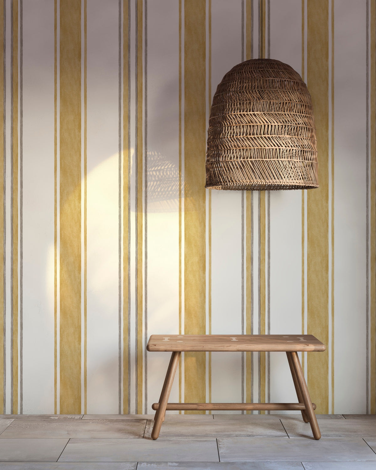 YSP0213 Baobab Ocre Maasai Wallpaper by Coordonné - room