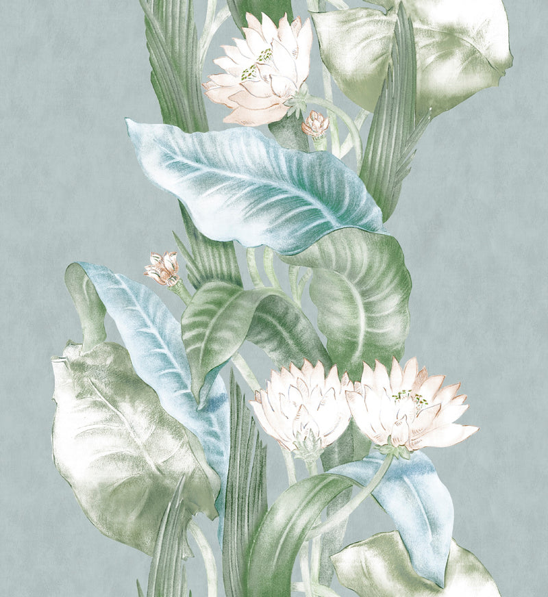 YSP0222 Riverine Aqua Maasai Wallpaper by Coordonné - flat