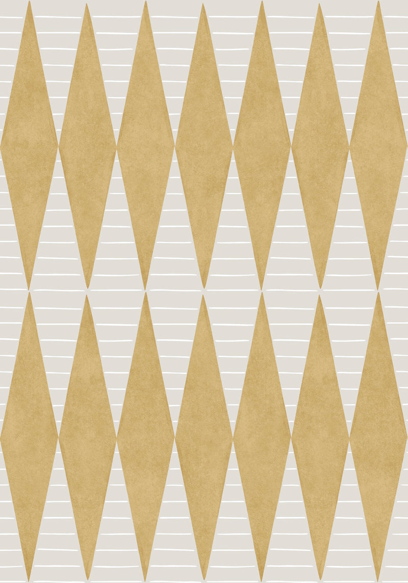 YSP0242 Warrior Ocre Maasai Wallpaper by Coordonné - flat