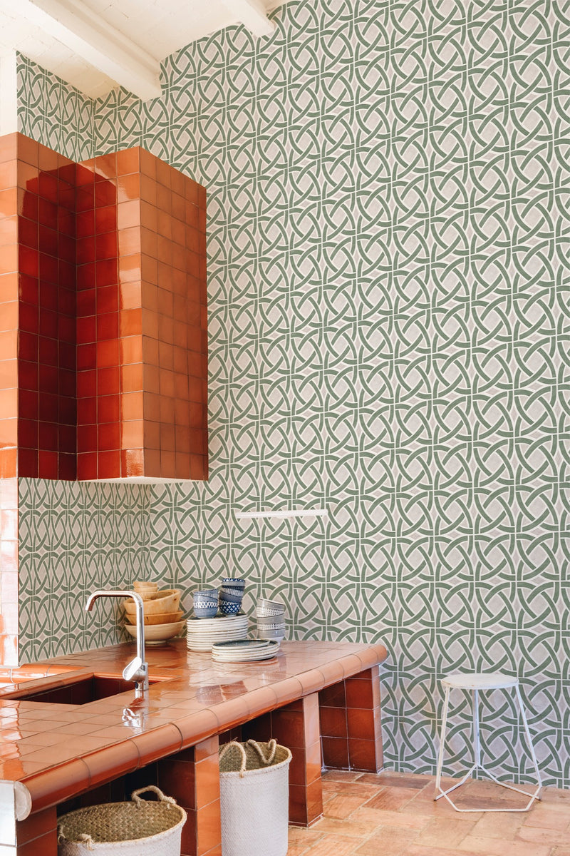 YSP0251 Roots Menta Maasai Wallpaper by Coordonné - room