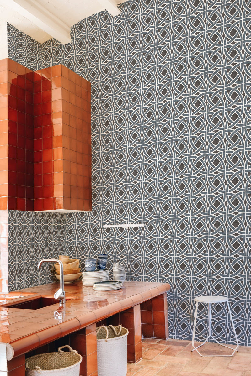 YSP0253 Roots Añil Maasai Wallpaper by Coordonné - room