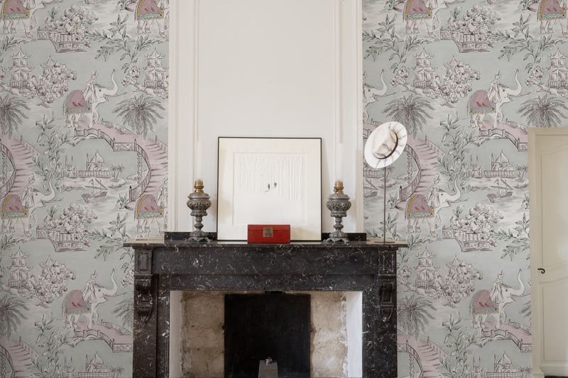 YSP0304 Nabateo Celadón Petra Wallpaper by Coordonné - room
