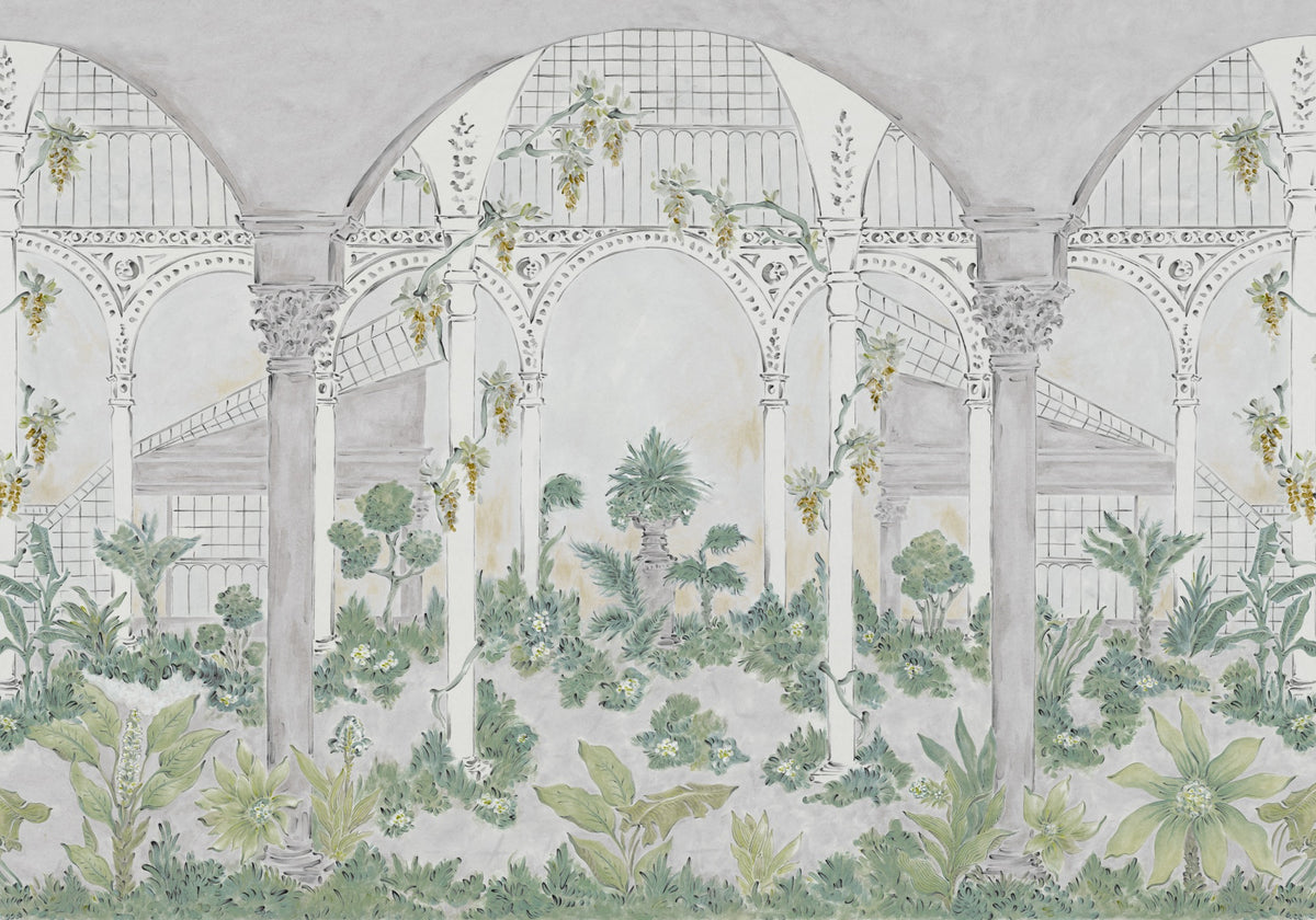 YSP0433 Invernadero Plata Palacio de Cristal Mural by Coordonné - flat