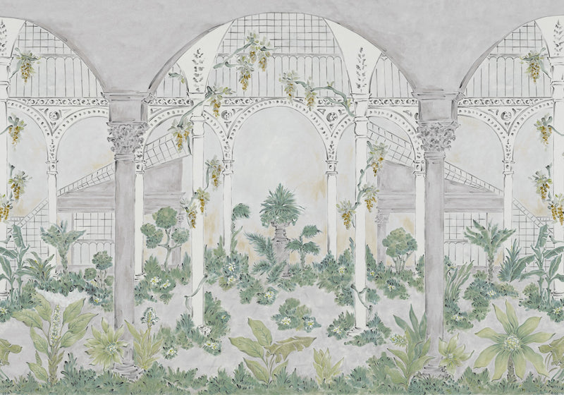 YSP0433 Invernadero Plata Palacio de Cristal Mural by Coordonné - flat