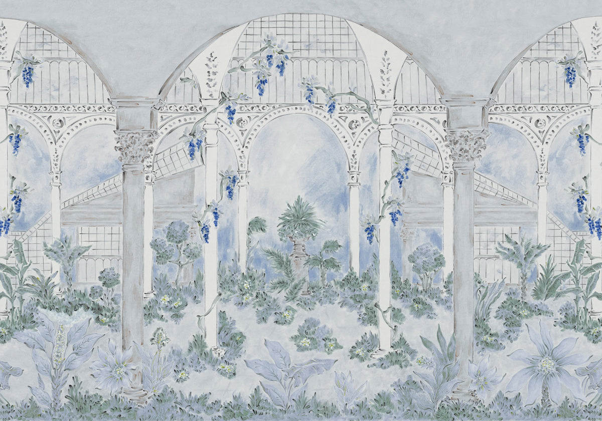 YSP0435 Invernadero Avio Palacio de Cristal Mural by Coordonné - flat