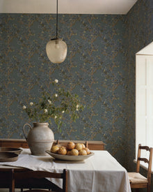YSP0505 Field Maple Sapphire Cotswolds Wallpaper by Coordonné - room