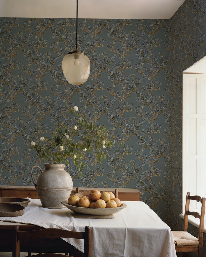 YSP0505 Field Maple Sapphire Cotswolds Wallpaper by Coordonné - room