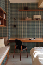 YSP0506 Clan's Check Sapphire Cotswolds Wallpaper by Coordonné - room