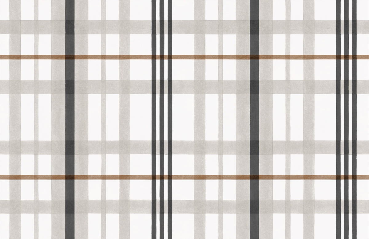 YSP0509 Clan's Check Black Cotswolds Wallpaper by Coordonné - flat