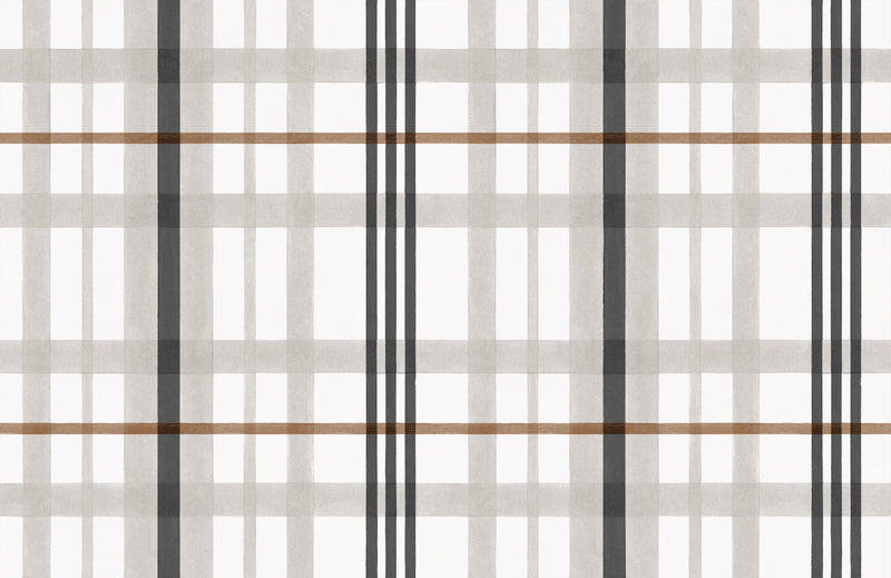 YSP0509 Clan's Check Black Cotswolds Wallpaper by Coordonné - flat
